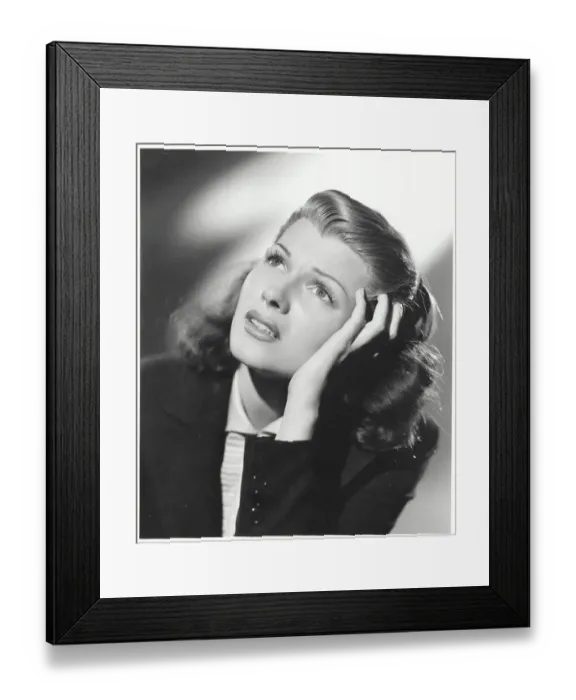 Framed Print : Rita Hayworth Looking Worried Framed Print : Rita Hayworth Looking Worried