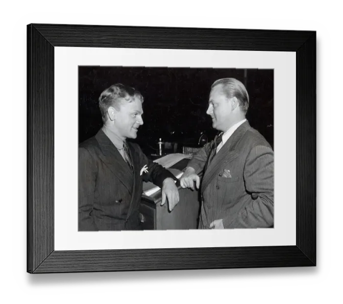 Framed Print : James and Bill Cagney Talking Framed Print : James and Bill Cagney Talking