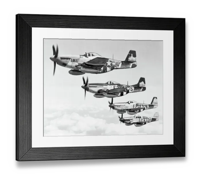 Framed Print : P-51 Mustangs over England Framed Print : P-51 Mustangs over England