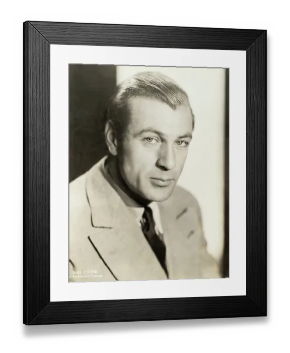 Framed Print : Publicity Handout of Gary Cooper