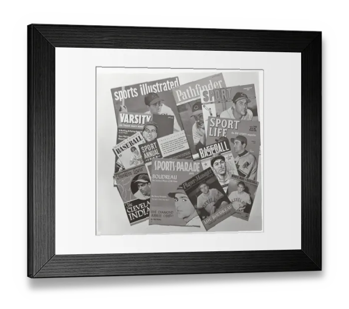 Framed Print : Lou Boudreau on Covers of Sports Magazines Framed Print : Lou Boudreau on Covers of Sports Magazines