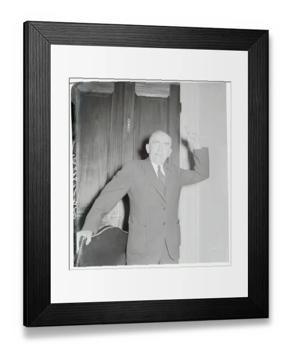 Framed Print : Portrait of William Bankhead Gesturing with Right Arm Framed Print : Portrait of William Bankhead Gesturing with Right Arm