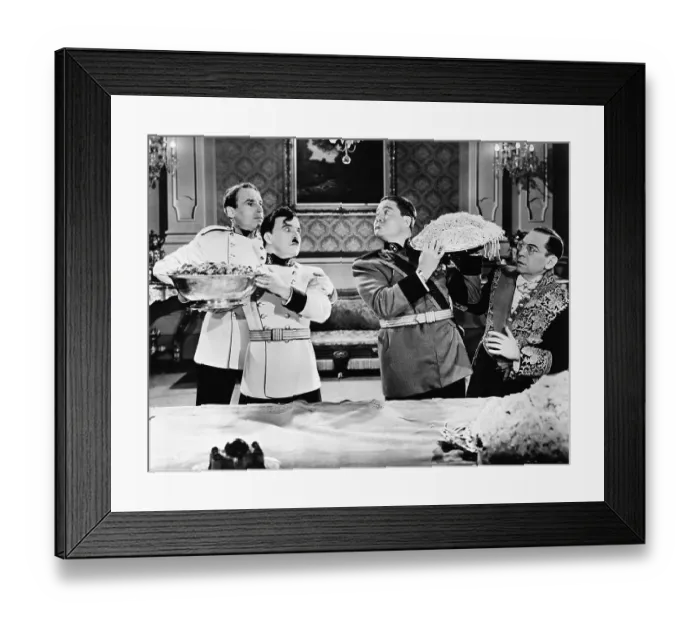 Framed Print : Charlie Chaplin & Jack Oakie In Movie Framed Print : Charlie Chaplin & Jack Oakie In Movie