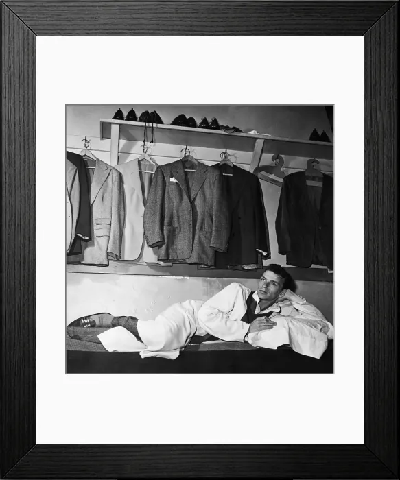 Framed Print : Frank Sinatra Relaxing in Dressing Room Framed Print : Frank Sinatra Relaxing in Dressing Room