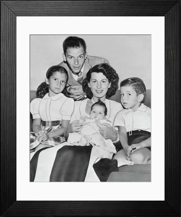 Framed Print : Frank Sinatra with Children Framed Print : Frank Sinatra with Children