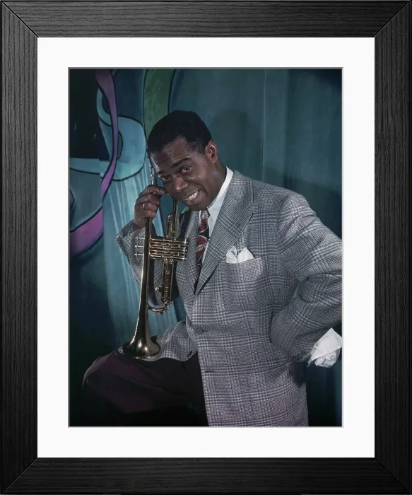 Framed Print : Famed Jazz Trumpeter Louis Armstrong Framed Print : Famed Jazz Trumpeter Louis Armstrong
