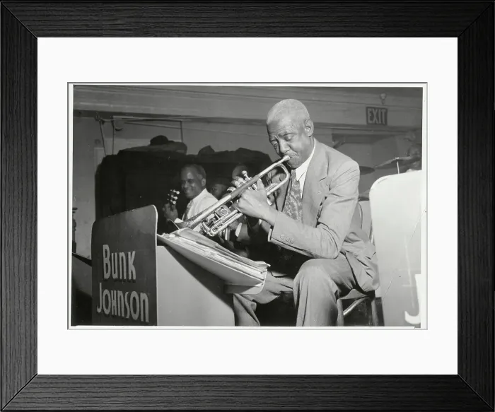 Framed Print : Bunk Johnson Playing Horn Framed Print : Bunk Johnson Playing Horn