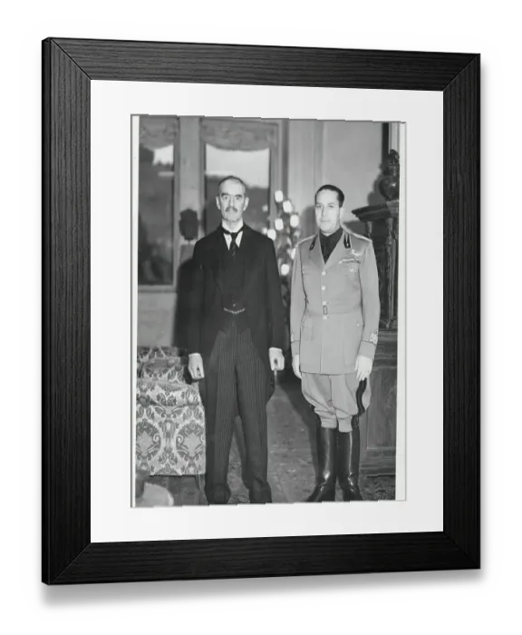 Framed Print : Neville Chamberlain with Count Ciano Framed Print : Neville Chamberlain with Count Ciano