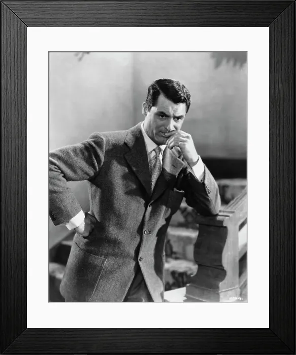 Framed Print : Portrait of Actor Cary Grant in Pensive Pose Framed Print : Portrait of Actor Cary Grant in Pensive Pose
