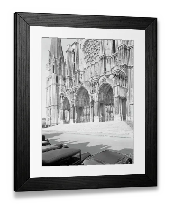 Framed Print : Exterior Showing the Cathedral of Chartres Framed Print : Exterior Showing the Cathedral of Chartres