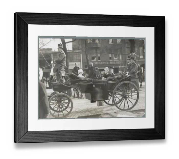 Framed Print : Police and Amsterdam Citizens Gazing at Carriage with Royal Family Members Framed Print : Police and Amsterdam Citizens Gazing at Carriage with Royal Family Members