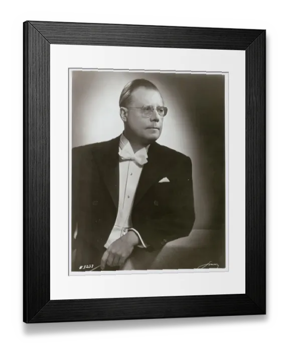 Framed Print : Portrait of Austrian Conductor Karl Bohm in Tuxedo