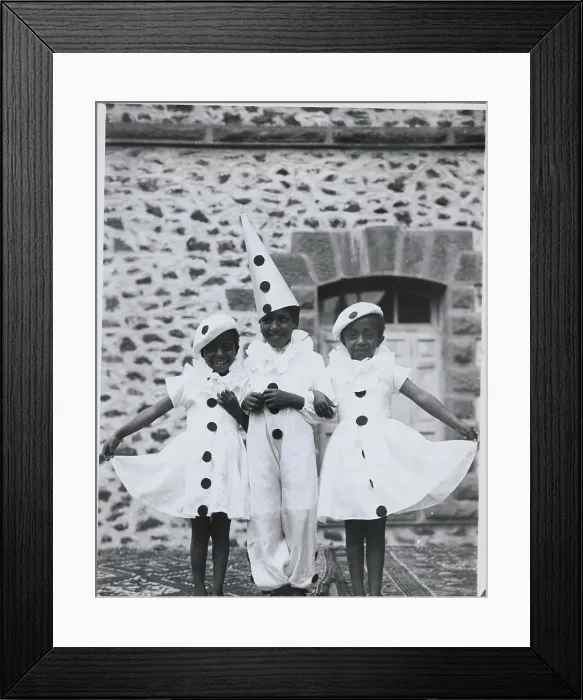 Framed Print : Ethiopian Children Posing in Clown Costumes Framed Print : Ethiopian Children Posing in Clown Costumes