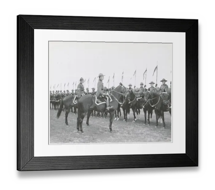Framed Print : Canadian Mounties on Horseback Framed Print : Canadian Mounties on Horseback