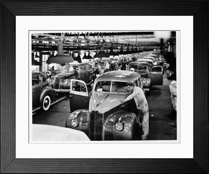 Framed Print : Final Assembly Line of Packard Auto Plant Framed Print : Final Assembly Line of Packard Auto Plant