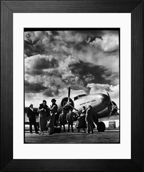 Framed Print : Passenger At Aviation Field At Newark Nj