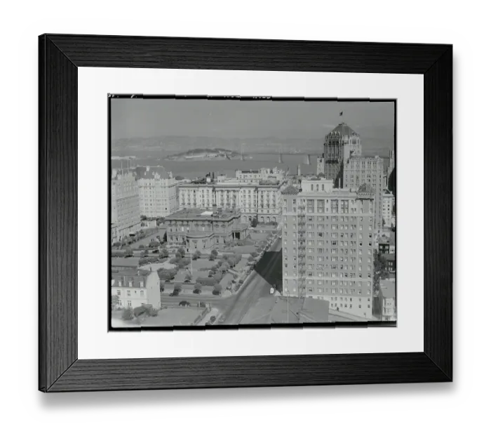 Framed Print : Aerial View of Nob Hill and Buildings Framed Print : Aerial View of Nob Hill and Buildings