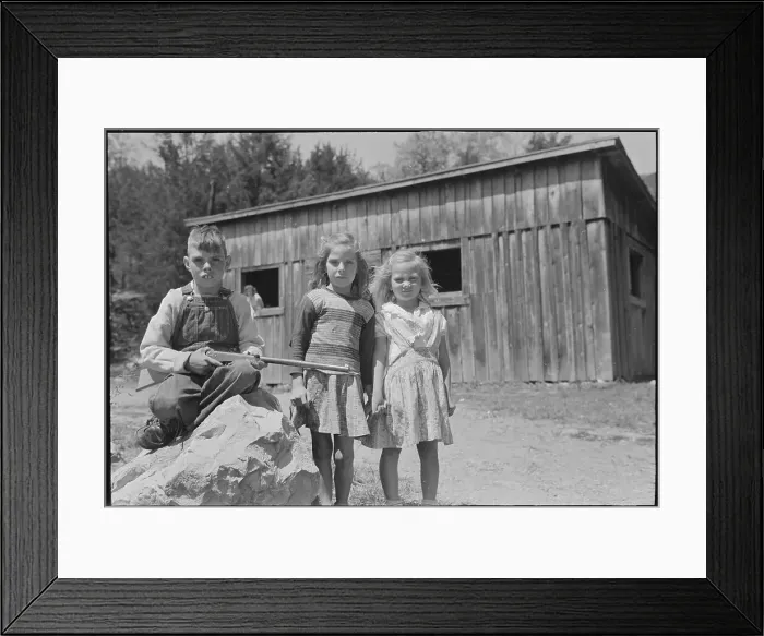 Framed Print : Children in Cumberland Mountains Framed Print : Children in Cumberland Mountains