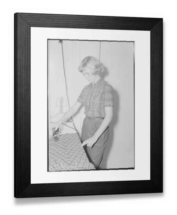Framed Print : Eleanor Grisell Pressing Clothes Framed Print : Eleanor Grisell Pressing Clothes