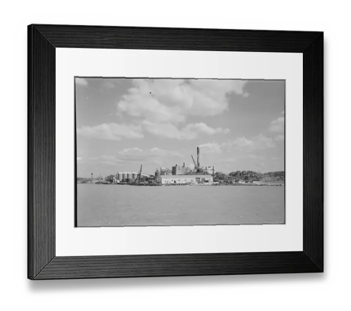 Framed Print : Papermill on York River Framed Print : Papermill on York River
