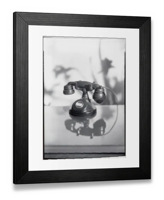 Framed Print : Black Rotary Telephone Framed Print : Black Rotary Telephone