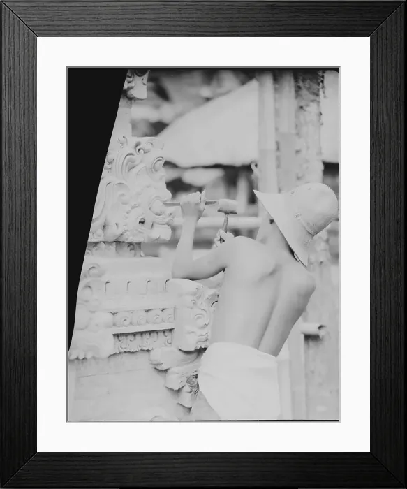 Framed Print : Sculptor Carving Figures Framed Print : Sculptor Carving Figures