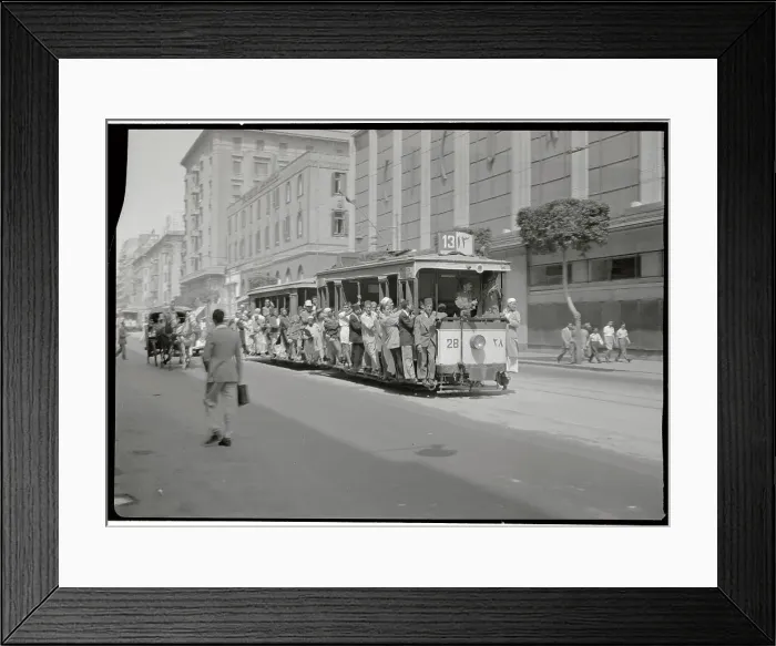 Framed Print : Crowded Cairo Streetcar Framed Print : Crowded Cairo Streetcar