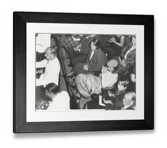 Framed Print : Actress Greta Garbo Attending Theater Event