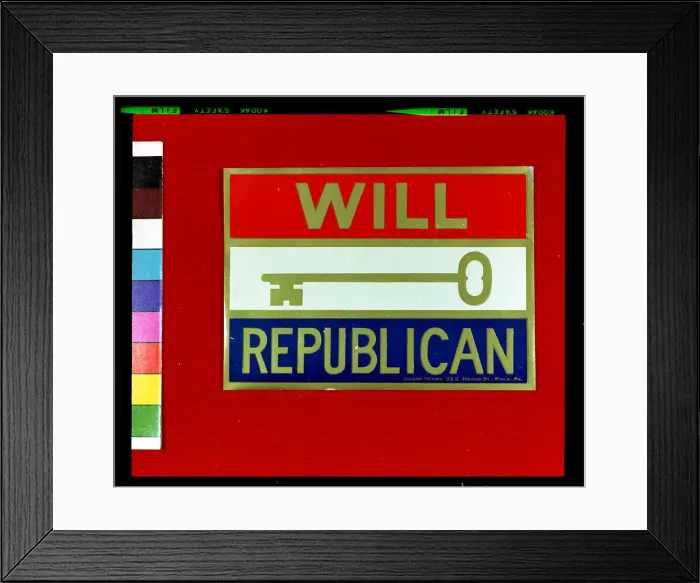 Framed Print : Wendell Willkie Campaign Sticker Framed Print : Wendell Willkie Campaign Sticker