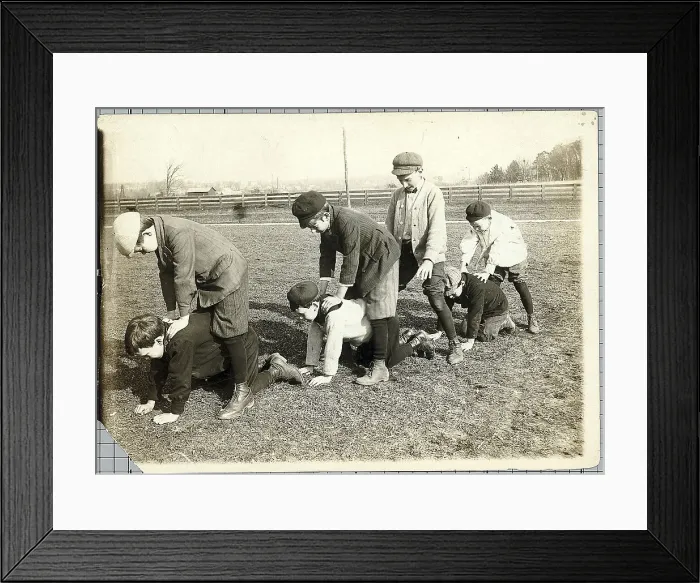 Framed Print : Boys in a Field Playing Leapfrog Framed Print : Boys in a Field Playing Leapfrog