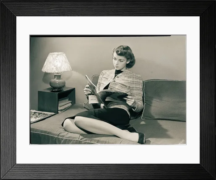 Framed Print : Woman Reading Magazine Framed Print : Woman Reading Magazine