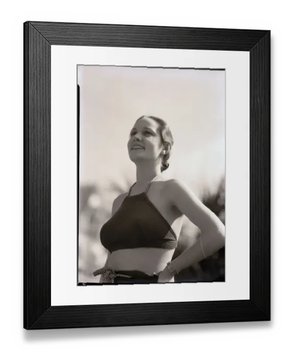 Framed Print : Woman in Bathing Suit Framed Print : Woman in Bathing Suit