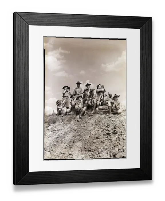 Framed Print : Boy Scouts on Hill Framed Print : Boy Scouts on Hill