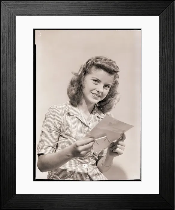Framed Print : Woman Reading Telegram Framed Print : Woman Reading Telegram