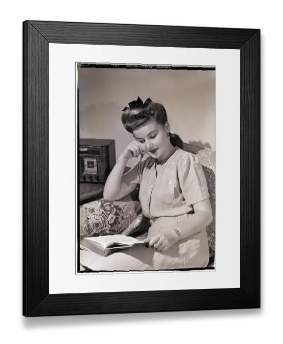 Framed Print : Seated Woman Reading Book Framed Print : Seated Woman Reading Book