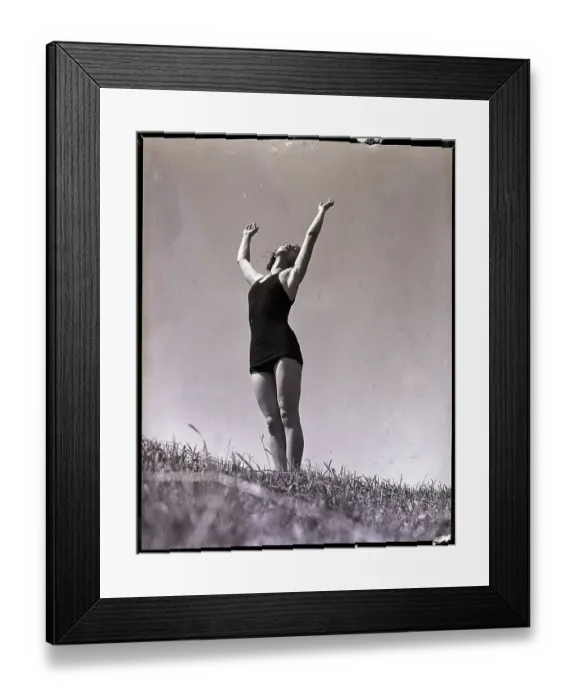 Framed Print : Woman with Arms Raised Framed Print : Woman with Arms Raised