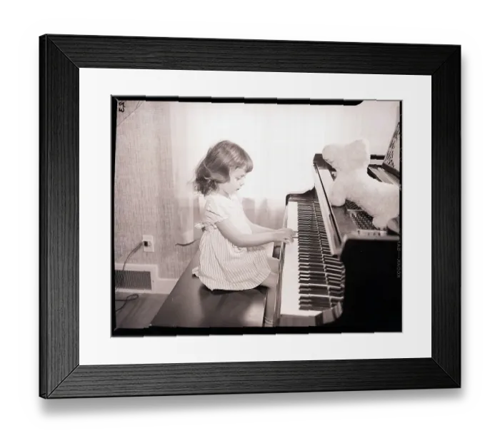 Framed Print : Little Girl Playing the Piano Framed Print : Little Girl Playing the Piano