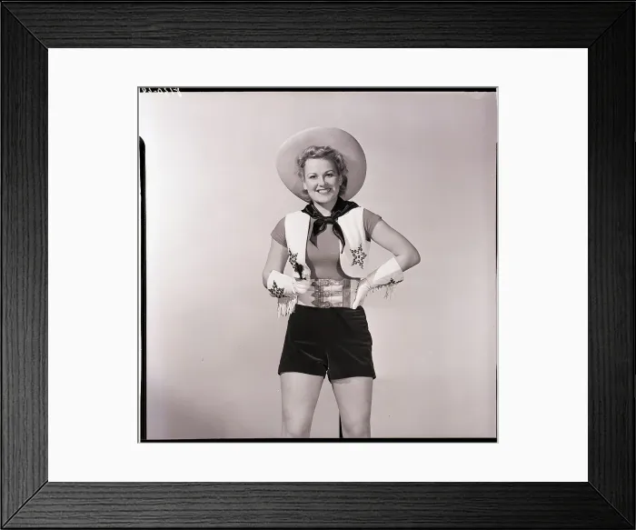 Framed Print : Woman Dressed as Cowgirl Framed Print : Woman Dressed as Cowgirl