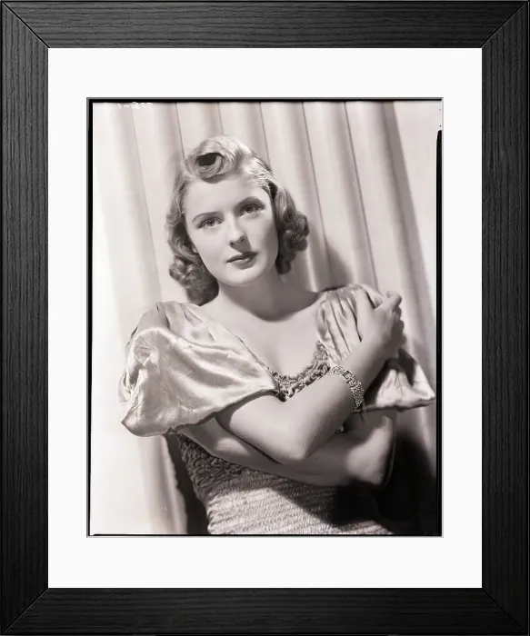 Framed Print : Woman in Eveningwear with Arms Crossed