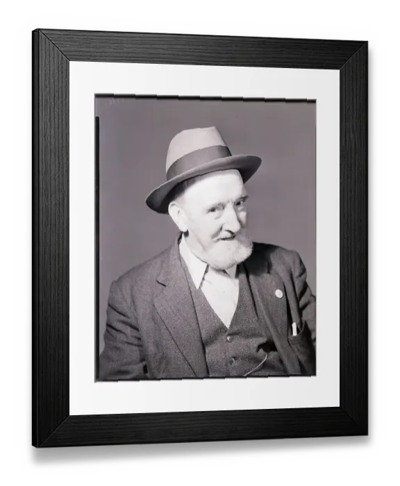 Framed Print : Elderly Man Wearing Hat Framed Print : Elderly Man Wearing Hat