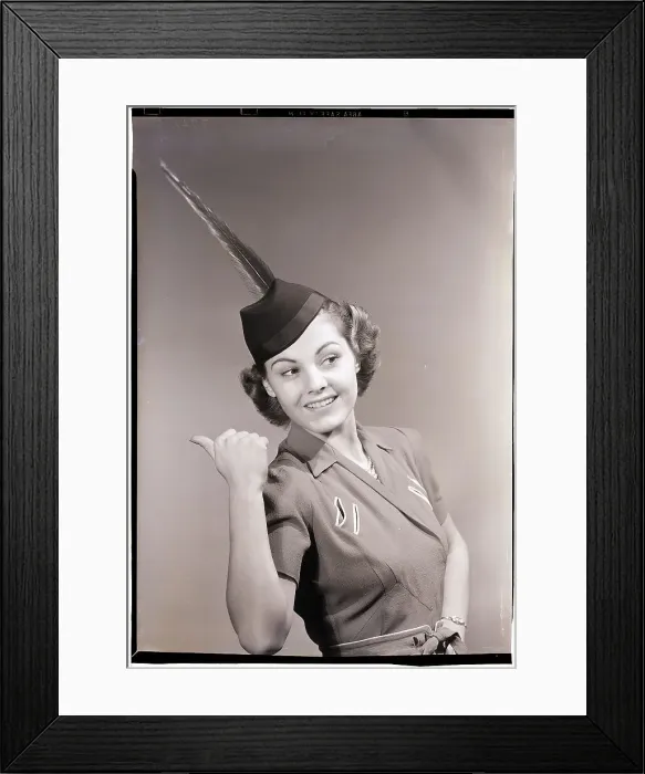 Framed Print : Woman Wearing Feathered Hat Framed Print : Woman Wearing Feathered Hat