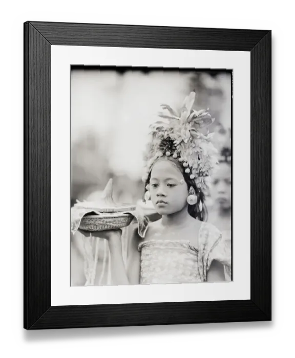 Framed Print : Balinese Girl Going to Temple Framed Print : Balinese Girl Going to Temple