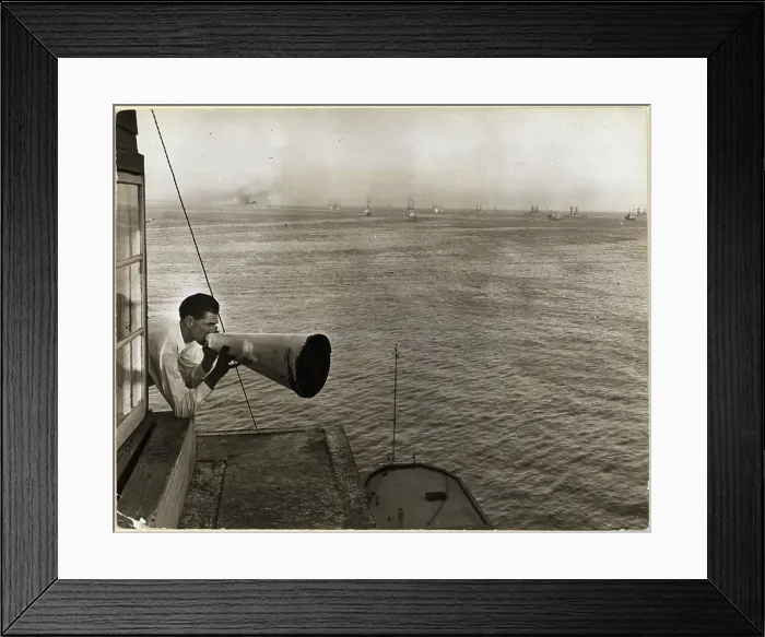 Framed Print : Man Shouting Through Megaphone Framed Print : Man Shouting Through Megaphone