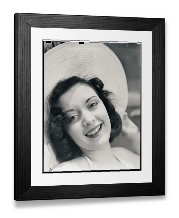 Framed Print : Woman Wearing Straw Hat Framed Print : Woman Wearing Straw Hat