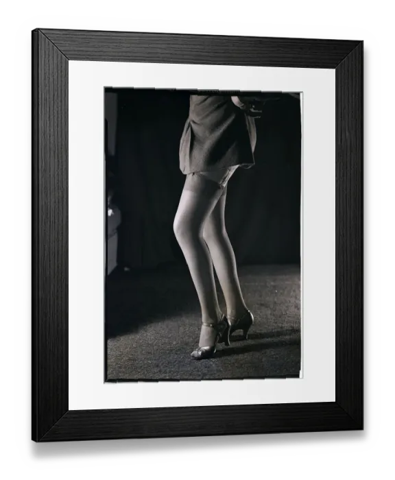 Framed Print : Woman's Legs in Stockings