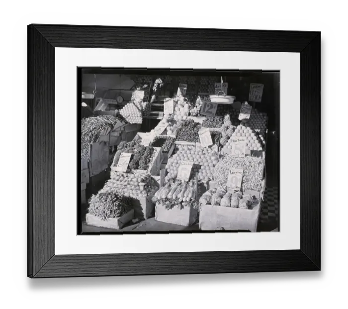 Framed Print : Produce Stand On Broadway