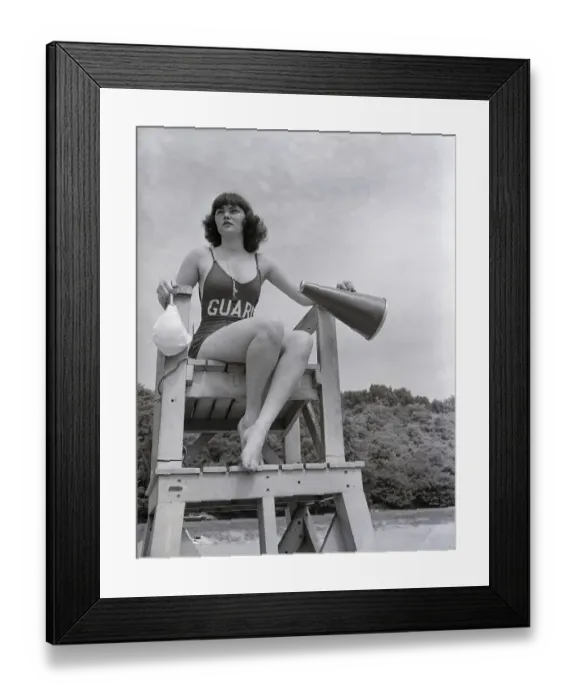 Framed Print : Vigilant Lifeguard Framed Print : Vigilant Lifeguard