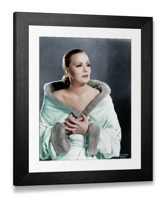 Framed Print : Actress Greta Garbo with Pulled Back Hairstyle Framed Print : Actress Greta Garbo with Pulled Back Hairstyle