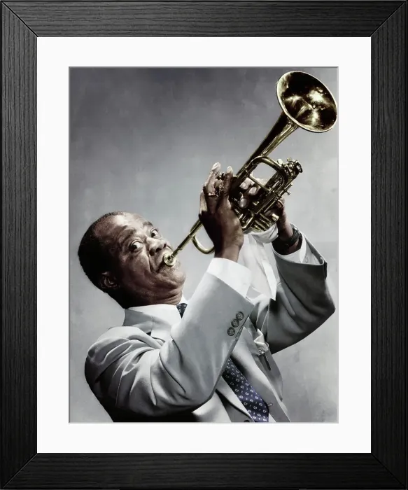 Framed Print : Louis Armstrong Playing the Trumpet Framed Print : Louis Armstrong Playing the Trumpet