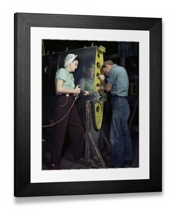 Framed Print : WWII Female Defense Worker Framed Print : WWII Female Defense Worker